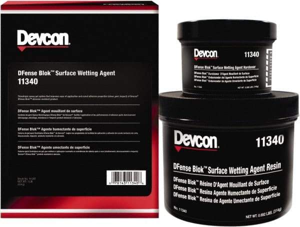 Devcon - 1 Lb Pail Two Part Epoxy - 15 min Working Time, 2,616 psi Shear Strength - Top Tool & Supply