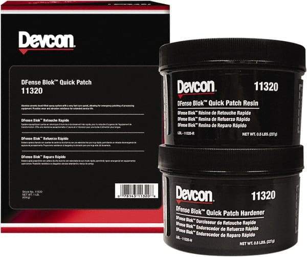 Devcon - 1 Lb Pail Two Part Epoxy - 4 min Working Time, 2,495 psi Shear Strength - Top Tool & Supply