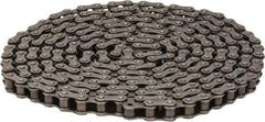 Browning - 1/2" Pitch, ANSI 41, Single Strand Roller Chain - Chain No. 41, 10 Ft. Long, 0.306" Roller Diam, 1/4" Roller Width - Top Tool & Supply