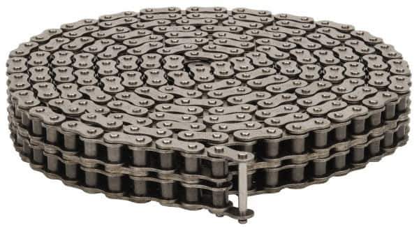 Browning - 1/2" Pitch, ANSI 40-2, Double Strand Roller Chain - Chain No. 40-2, 10 Ft. Long, 5/16" Roller Diam, 5/16" Roller Width - Top Tool & Supply