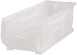 Quantum Storage - 125 Lb. Load Capacity, 23-7/8" Deep, Clear Polypropylene Hopper Stacking Bin - 9" High x 8-1/4" Wide x 23-7/8" Long - Top Tool & Supply