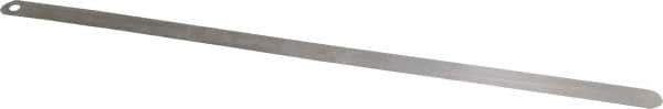 Starrett - 0.08mm Thick x 1/2 Inch Wide x 300mm Leaf Length, Parallel Feeler Gage - Tempered Steel - Top Tool & Supply