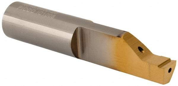 Iscar - 4mm Groove Width, 16mm Min Hole Diam, 20mm Max Hole Depth, Face Grooving Tool - 40mm OAL, Solid Carbide, TiAlN/TiN Finish - Exact Industrial Supply