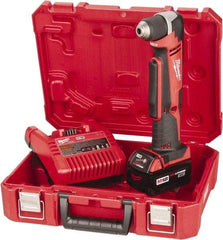 Milwaukee Tool - 18 Volt 3/8" Chuck Right Angle Handle Cordless Drill - 0-1500 RPM, Keyless Chuck, Reversible, 1 Lithium-Ion Battery Included - Top Tool & Supply