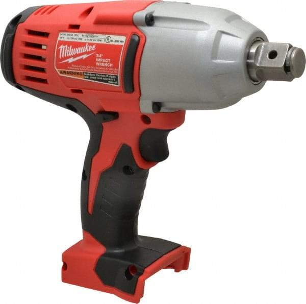 Milwaukee Tool - 3/4" Drive 18 Volt Pistol Grip Cordless Impact Wrench & Ratchet - 0 to 1,900 RPM, 0 to 2,200 BPM, 525 Ft/Lb Torque, Lithium-Ion Batteries Not Included - Top Tool & Supply