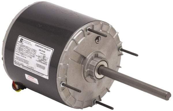 US Motors - 1/2 hp, OAO Enclosure, Auto Thermal Protection, 825 RPM, 208/230 Volt, 60 Hz, Single Phase Permanent Split Capacitor (PSC) Motor - Size 56Z Frame, Stud/Band Mount, 1 Speed, Ball Bearings, 3.6 Full Load Amps, B Class Insulation, Reversible - Top Tool & Supply