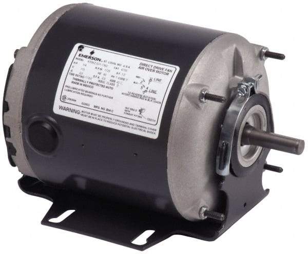 US Motors - 1/6 hp, TEAO Enclosure, Auto Thermal Protection, 1,140 RPM, 115 Volt, 60 Hz, Single Phase Split Phase Motor - Size 56Z Frame, Cradle/Stud Mount, 1 Speed, Sleeve Bearings, 4.60 Full Load Amps, B Class Insulation, Reversible - Top Tool & Supply