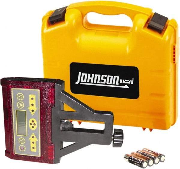 Johnson Level & Tool - Laser Level 4 AA Batteries, Laser Detector - Use With Red Beam Rotary Laser - Top Tool & Supply