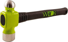 Wilton - 1-1/2 Lb Head Drop Forged Steel Ball Pein Hammer - Steel Handle with Grip, 14" OAL, Steel Rods Throughout for Added Strength - Top Tool & Supply