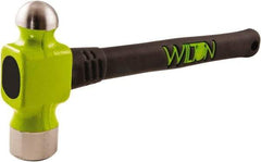 Wilton - 2 Lb Head Drop Forged Steel Ball Pein Hammer - Steel Handle with Grip, 14" OAL, Steel Rods Throughout for Added Strength - Top Tool & Supply