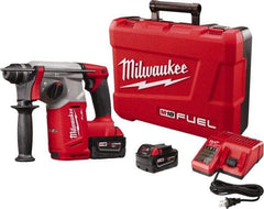 Milwaukee Tool - 18 Volt 1" SDS Plus Chuck Cordless Rotary Hammer - 0 to 4,900 BPM, 0 to 1,400 RPM, Reversible - Top Tool & Supply