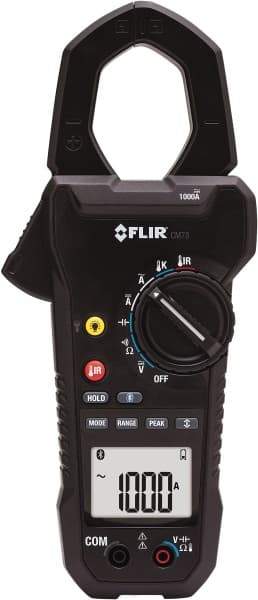 FLIR - CM78-NIST, CAT IV, Digital True RMS Wireless Clamp Meter with 1.45" Clamp On Jaws - 1000 VAC/VDC, 1000 AC/DC Amps, Measures Voltage, Capacitance, Current, Frequency, Resistance - Top Tool & Supply