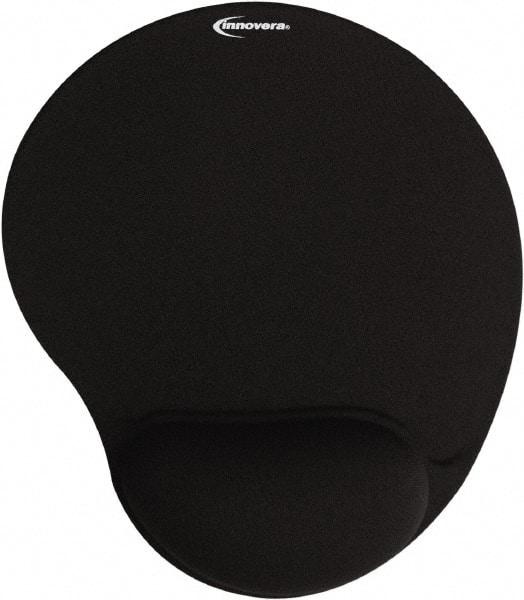 innovera - 8-7/8" x 10-3/8" x 1" Black Mouse Pad - Use with Mouse - Top Tool & Supply