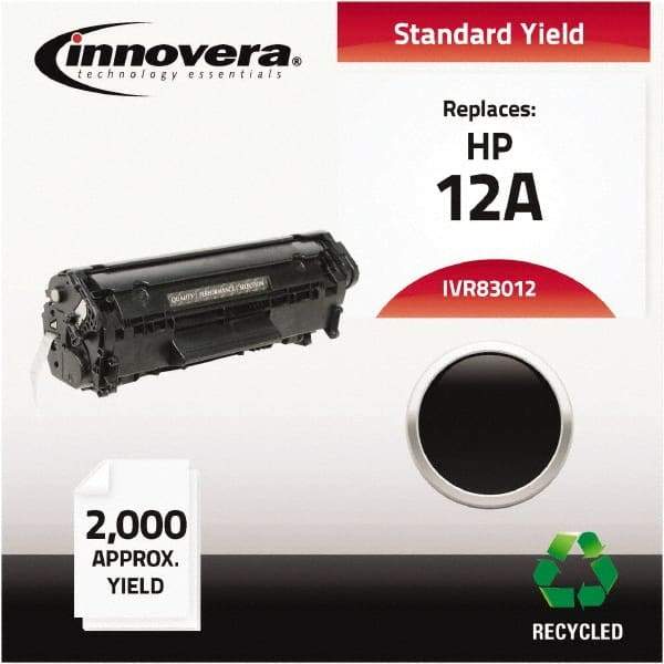 innovera - Black Toner Cartridge - Use with HP LaserJet 1010, 1012, 1015, 1018, 1020, 1022, 3015, 3020, 3030, 3050, 3052, 3055, M1319Fmfp - Top Tool & Supply