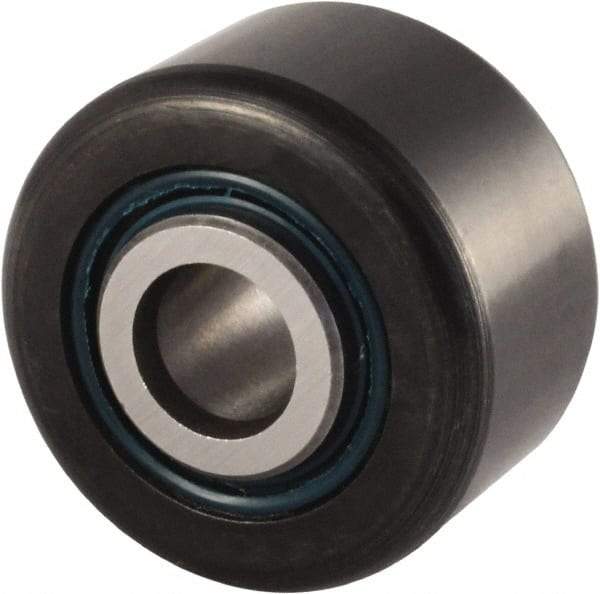 RBC Bearings - 5/16" Bore, 1" Roller Diam x 5/8" Roller Width, Carbon Steel Sealed Yoke Cam Follower - 3,000 Lb Dynamic Load Capacity, 0.6925" Overall Width - Top Tool & Supply