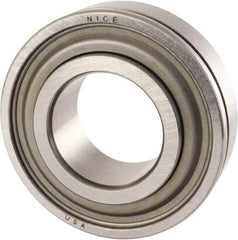 Nice - 1-1/4" Bore Diam, 2-9/16" OD, Double Seal Precision Ground Radial Ball Bearing - 3/4" Wide, 1 Row, Round Bore, 2,620 Lb Static Capacity, 5,360 Lb Dynamic Capacity - Top Tool & Supply