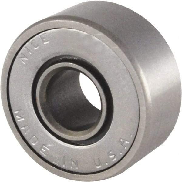 Nice - 7/16" Bore Diam, 29/32" OD, Double Seal Semi Ground Extra Light Radial Ball Bearing - 5/16" Wide, 1 Row, Round Bore, 300 Lb Static Capacity, 350 Lb Dynamic Capacity - Top Tool & Supply