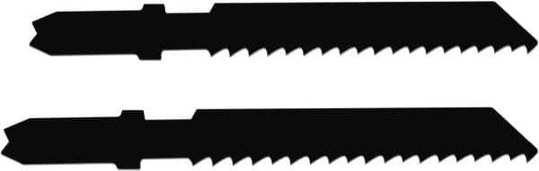 Disston - 2-3/4" Long, 14 Teeth per Inch, Carbon Steel Jig Saw Blade - Toothed Edge, 0.067" Thick, U-Shank, Raker Tooth Set - Top Tool & Supply