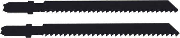 Disston - 2-3/4" Long, 8 Teeth per Inch, Carbon Steel Jig Saw Blade - Toothed Edge, 0.067" Thick, U-Shank, Raker Tooth Set - Top Tool & Supply