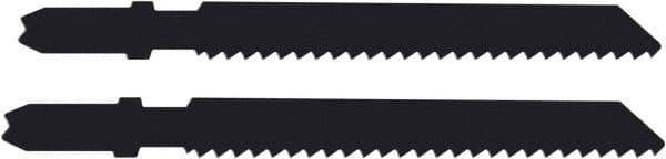 Disston - 3-1/2" Long, 10 Teeth per Inch, Carbon Steel Jig Saw Blade - Toothed Edge, 0.067" Thick, U-Shank, Raker Tooth Set - Top Tool & Supply