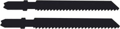 Disston - 3-1/8" Long, 10 Teeth per Inch, Carbon Steel Jig Saw Blade - Toothed Edge, 0.067" Thick, U-Shank, Raker Tooth Set - Top Tool & Supply