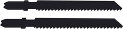 Disston - 2-3/4" Long, 10 Teeth per Inch, Carbon Steel Jig Saw Blade - Toothed Edge, 0.067" Thick, U-Shank, Raker Tooth Set - Top Tool & Supply
