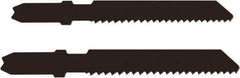 Disston - 3-1/8" Long, 12 Teeth per Inch, Carbon Steel Jig Saw Blade - Toothed Edge, 0.067" Thick, U-Shank, Raker Tooth Set - Top Tool & Supply