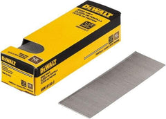 DeWALT - 18 Gauge 1-1/2" Long Finishing Nails for Power Nailers - Steel, Bright Finish, Smooth Shank, Straight Stick Collation, Brad Head, Chisel Point - Top Tool & Supply