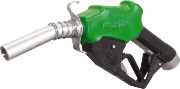 Tuthill - 30 GPM, Gasoline, Kerosene & Diesel Fuel 1" Auto Nozzle with Hook - 1" Inlet, 1" Outlet - Top Tool & Supply