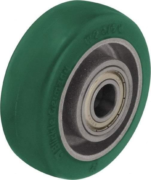 Blickle - 3 Inch Diameter x 1-11/64 Inch Wide, Polyurethane-Elastomer Blickle Softhane Caster Wheel - 396 Lb. Capacity, 19/32 Inch Axle Diameter, Ball Bearing - Top Tool & Supply