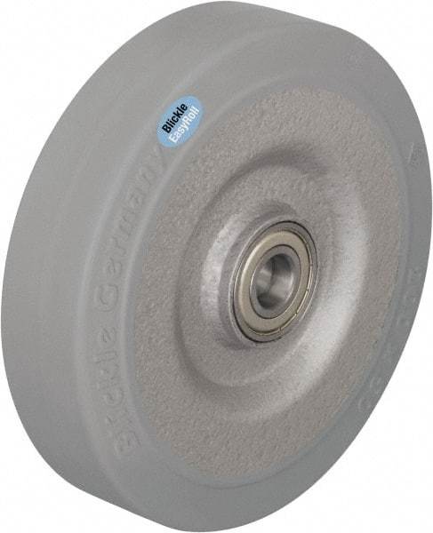 Blickle - 6-1/2 Inch Diameter x 1-31/32 Inch Wide, Solid Rubber Caster Wheel - 990 Lb. Capacity, 25/32 Inch Axle Diameter, Ball Bearing - Top Tool & Supply