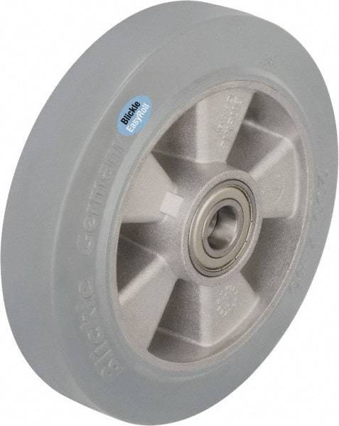 Blickle - 6-1/2 Inch Diameter x 1-37/64 Inch Wide, Solid Rubber Caster Wheel - 660 Lb. Capacity, 19/32 Inch Axle Diameter, Ball Bearing - Top Tool & Supply