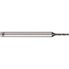 Micro Drill Bit: 0.0323″ Dia, 140 °, Solid Carbide TiAlN Finish, RH Cut, Series 5330