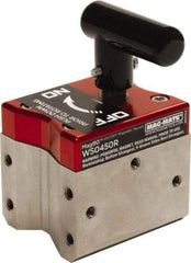Mag-Mate - 2-1/2" Wide x 3" Deep x 2-3/4" High Rare Earth Magnetic Welding & Fabrication Square - 1/4-20 Hole Thread, 450 Lb Average Pull Force - Top Tool & Supply