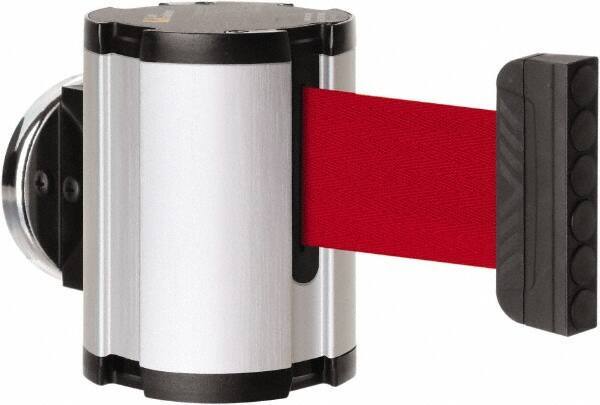 Lavi Industries - 3-1/2" High x 2-1/2" Long x 2-1/2" Wide Magnetic Wall Mount Barrier - Aluminum, Satin Chrome Finish, Satin Aluminum, Use with Magnetic Wall Mount Barriers - Top Tool & Supply