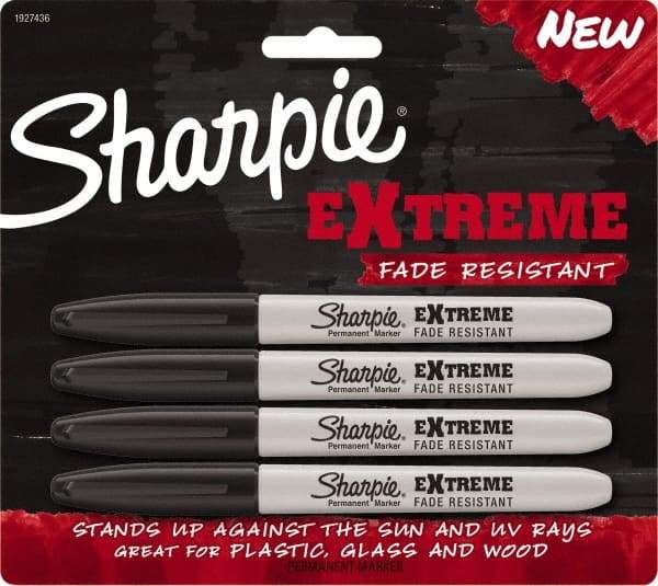 Sharpie - Black Permanent Marker - Fine Felt Tip, AP Nontoxic Ink - Top Tool & Supply