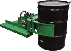 Valley Craft - 2,000 Lb Load Capacity, 30, 55 & 85 Gal Forklift Drum Handler - Steel Wheels - Top Tool & Supply