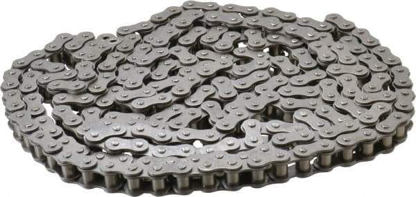 Morse - 1/2" Pitch, ANSI 40, Low Maintenance Roller Chain - Chain No. 40, 10 Ft. Long, 5/16" Roller Diam, 5/16" Roller Width - Top Tool & Supply