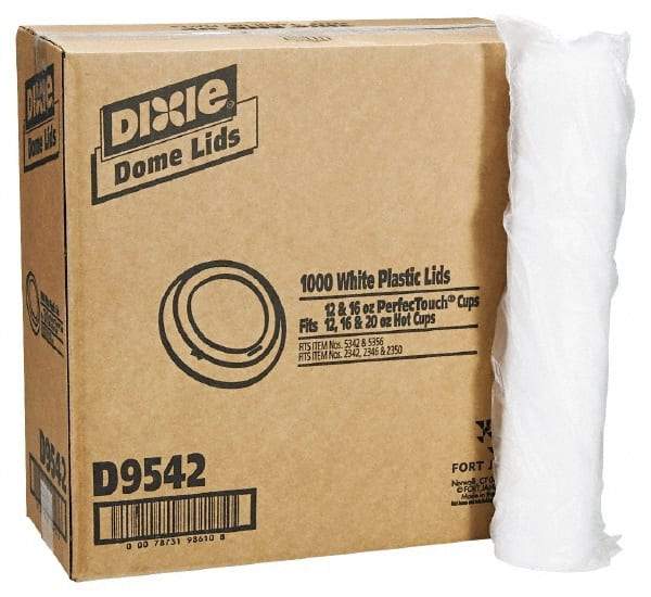 Dixie - Dixie Dome Drink-Thru Lids for 10-16 oz Hot Cups - White - Top Tool & Supply