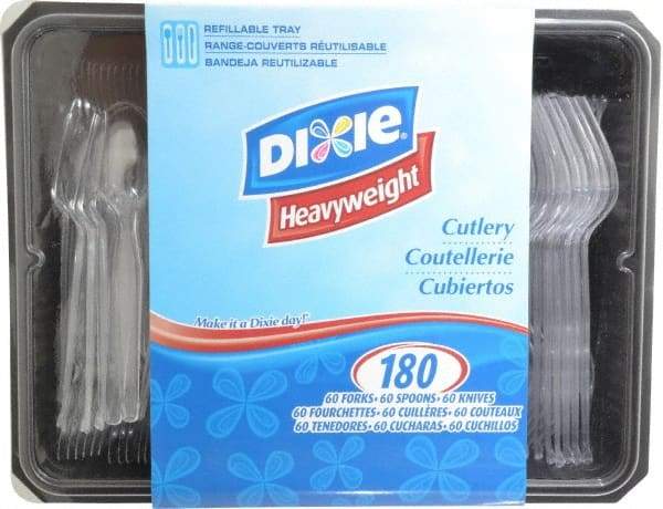 Dixie - 60 Piece Each of Forks, Knives & Spoons - 60 Pieces Each of Forks, Knives and Spoons - Top Tool & Supply