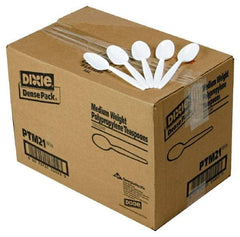 Dixie - Mediumweight Plastic Teaspoons - Mediumweight Plastic Teaspoons - Top Tool & Supply