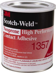 3M - Construction Adhesives - 1357 1G NEOPRN GRY/GRN SCOTCHWELD HP CONTACT ADH - Top Tool & Supply