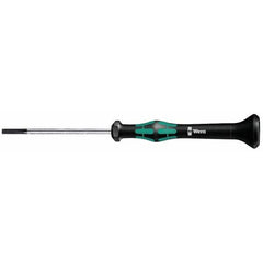 Wera - 0.8mm Blade Width, 137mm OAL, Precision Slotted Screwdriver - Top Tool & Supply