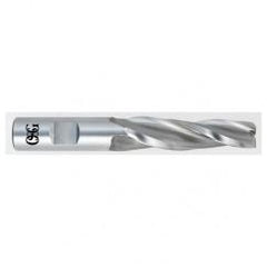 3/8 x 1/2 x 2-1/4 x 4-1/4 3 Fl HSS-CO Tapered Center Cutting End Mill -  Bright - Top Tool & Supply