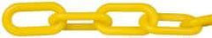 PRO-SAFE - 100' Long x 2" Wide Plastic Chain - Yellow - Top Tool & Supply