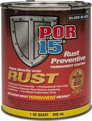 POR-15 - 1 Quart, Black, Rust Preventative Paint - Comes in Can - Top Tool & Supply