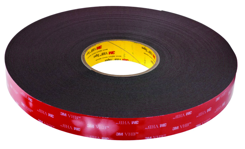 List 5952 1" x 36 yds VHB Acrylic Foam Tape - Black - Top Tool & Supply