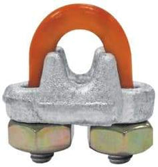 CM - 7/16" Wire Rope U-Bolt Clip - 1/2 - 13, 1.19" Between Centers, Galvanized - Top Tool & Supply