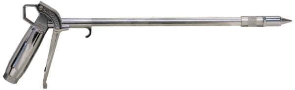 Coilhose Pneumatics - 150 Max psi High Flow Conical Nozzle Pistol Grip Blow Gun - 1/4 NPT, 36" Tube Length, Chrome Plated Aluminum & Brass, Aluminum Extension - Top Tool & Supply