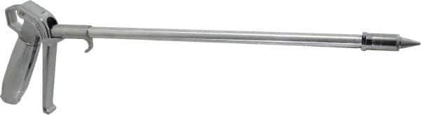 Coilhose Pneumatics - 150 Max psi High Flow Conical Nozzle Pistol Grip Blow Gun - 1/4 NPT, 12" Tube Length, Chrome Plated Aluminum & Brass, Aluminum Extension - Top Tool & Supply